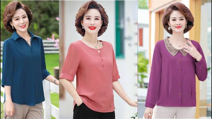 Top 10 áo sơ mi nữ trung niên cao cấp phong cách công sở quý phái