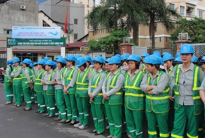 Đồng phục dành cho công nhân vệ sinh môi