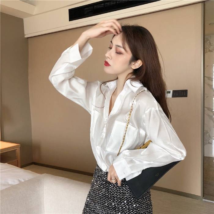 Áo Sơ Mi Ngắn Tay Nam Nữ Unisex Basic TRƠN Vải Cotton Lụa Trắng Và Đen   Kiểu sơ mi tay cộc tay nam Leevin Store  Shopee Việt Nam