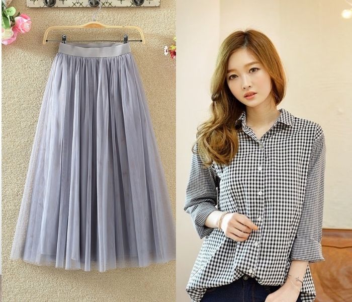 Mua Đầm suông sơ mi form rộng kẻ caro Đầm sơ mi nữ dáng dài tay ngắn phong  cách công sở Haint Boutique Da174  XXL tại Haint Boutique Official  Tiki