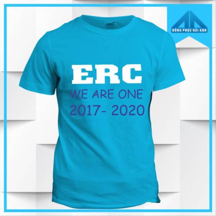 Mẫu áo đồng phục màu xanh dương của công ty ERC