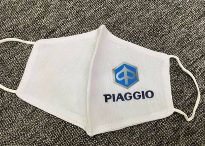 Mẫu khẩu trang vải đồng phục doanh nghiệp Piaggio
