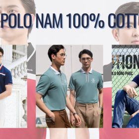 ÁO POLO NAM 100 COTTON - đồng phục Hải Anh