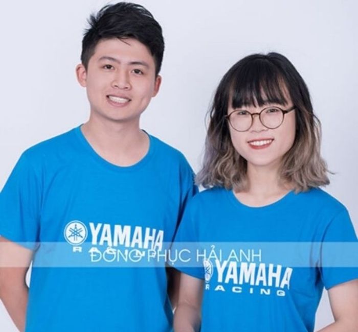 Mẫu áo phông đồng phục cổ tròn công ty yamaha