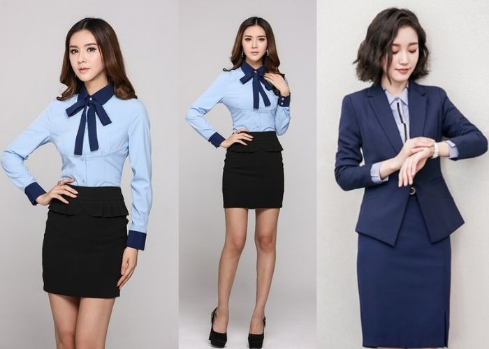 Hình ảnh các mẫu quần áo đồng phục công sở cơ bản cho nữ