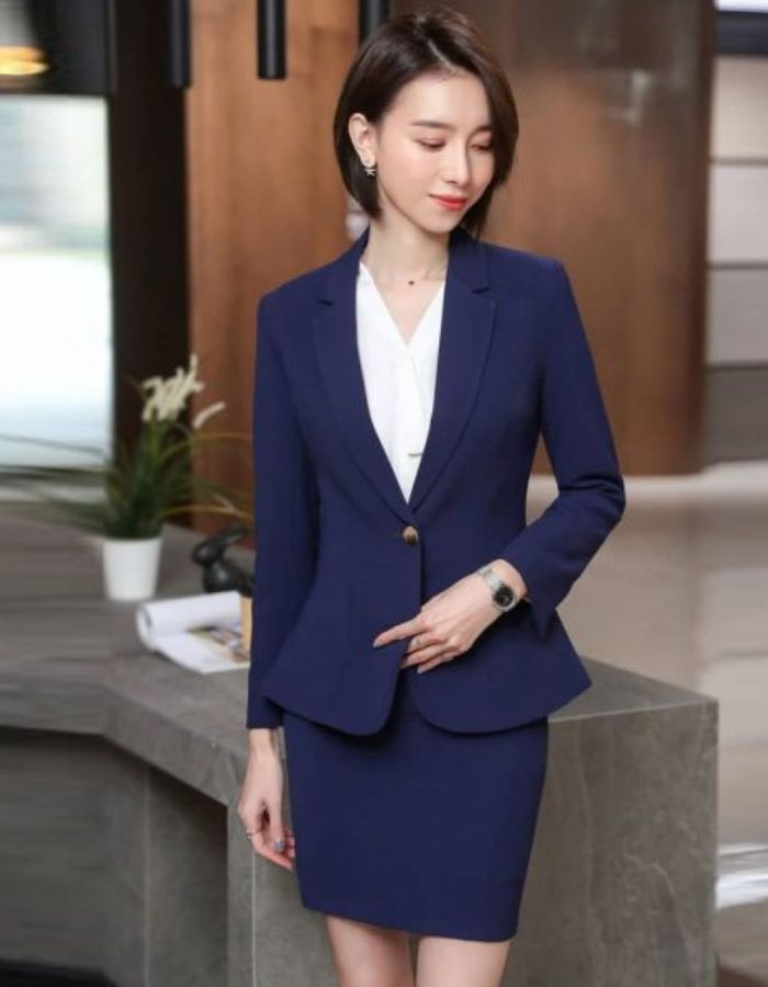 Mẫu vest đồng phục công sở tuyệt đẹp kiểu Hàn Quốc