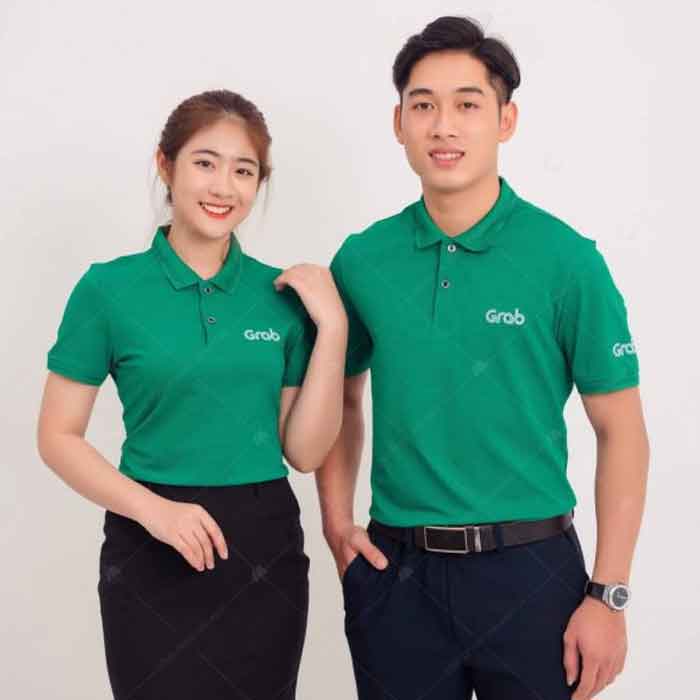 Trang phục nhân viên văn phòng của công ty grab giao vận