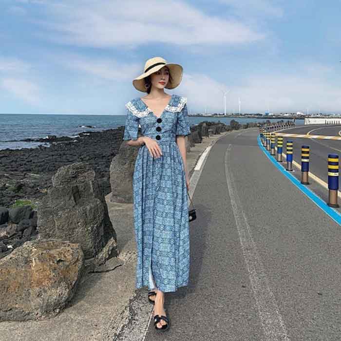 Những mẫu váy đầm maxi đi biển hở lưng cực kỳ gợi cảm | AlvinStore.Vn