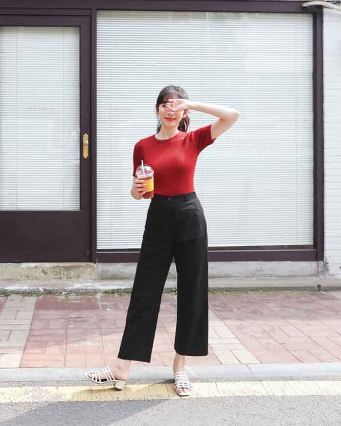 Mẫu quần công sở phong cách Hàn Quốc