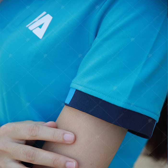 Áo thun polo đồng phục công ty màu xanh thiên thanh