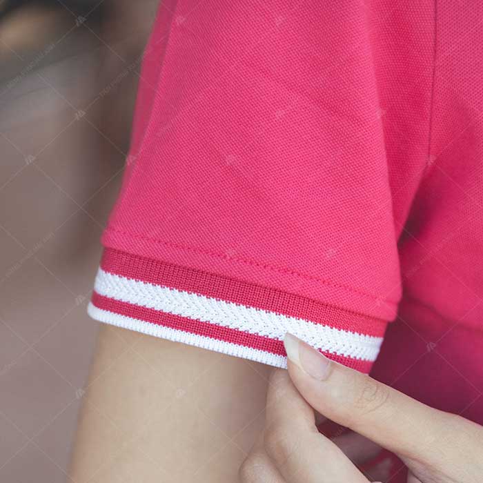 Mẫu áo thun polo đồng phục màu hồng