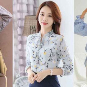 Top 9+ áo sơ mi nữ dài tay công sở đẹp cách điệu kiểu Hàn Quốc