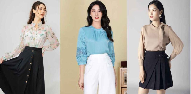 10 mẫu áo sơ mi nữ cách điệu đa dạng phong cách thời thượng
