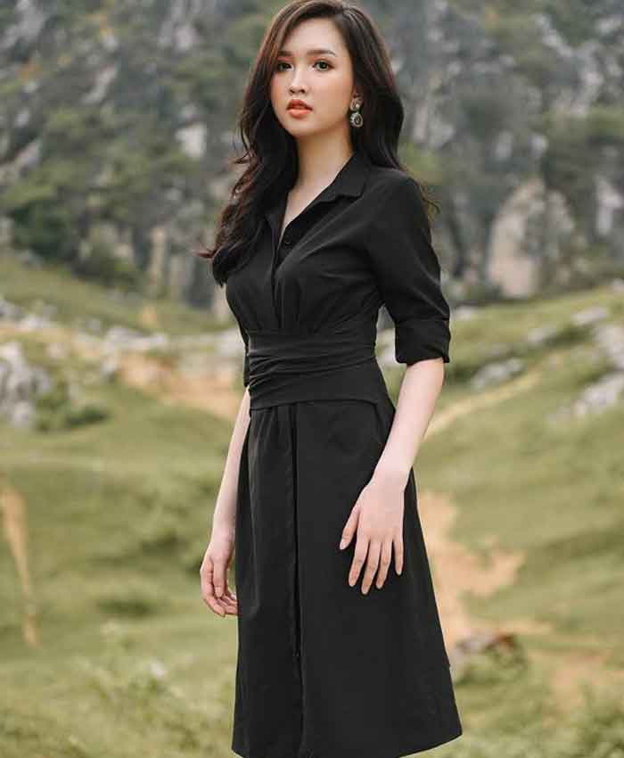 Váy đen tay lỡ đẹp huyền bí