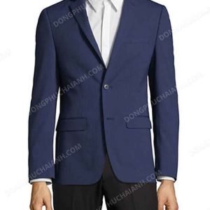 Đồng phục áo vest nam công sở màu xanh ghi