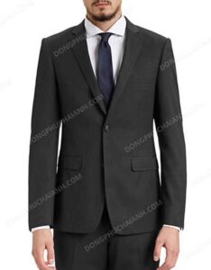 Đồng phục áo vest nam công sở dáng ôm xám đen