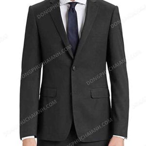 Đồng phục áo vest nam công sở dáng ôm xám đen
