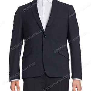 Đồng phục áo vest nam công sở dáng rộng xanh đen