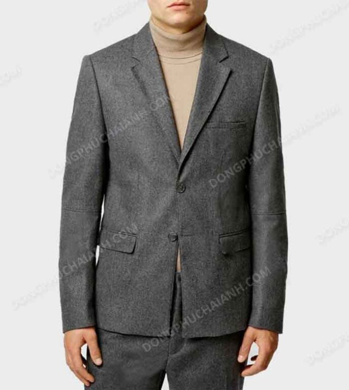 Trang phục vest nam công sở màu xám khói
