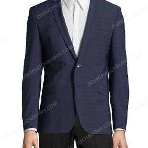 Đồng phục áo vest nam công sở kẻ caro chất liệu polyester