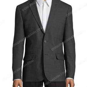 Đồng phục áo vest nam công sở túi ẩn màu đen