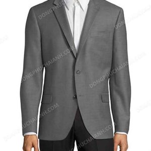 Đồng phục áo vest nam công sở màu xám 100% cotton