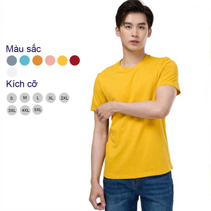Một mẫu áo thun đồng phục công ty đủ size, đủ màu sắc