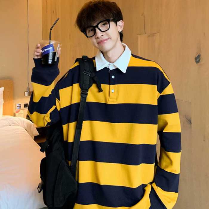 Mẫu áo sweater oversize cổ bẻ thanh lịch, trẻ trung