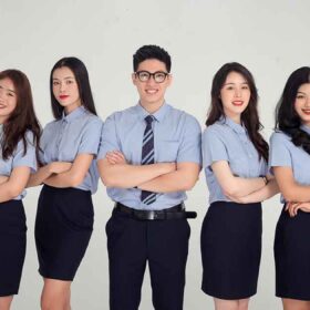 9 Mẫu áo sơ mi đồng phục công ty đẹp giá rẻ tại Hà Nội