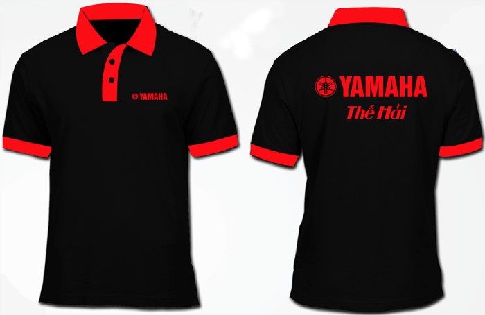 Đồng phục áo polo YAMAHA được in logo theo màu thương hiệu