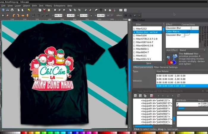 Thiết kế áo thun dễ dàng với Inkscape