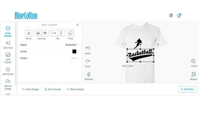 Website thiết kế áo T-shirt Bluecotton