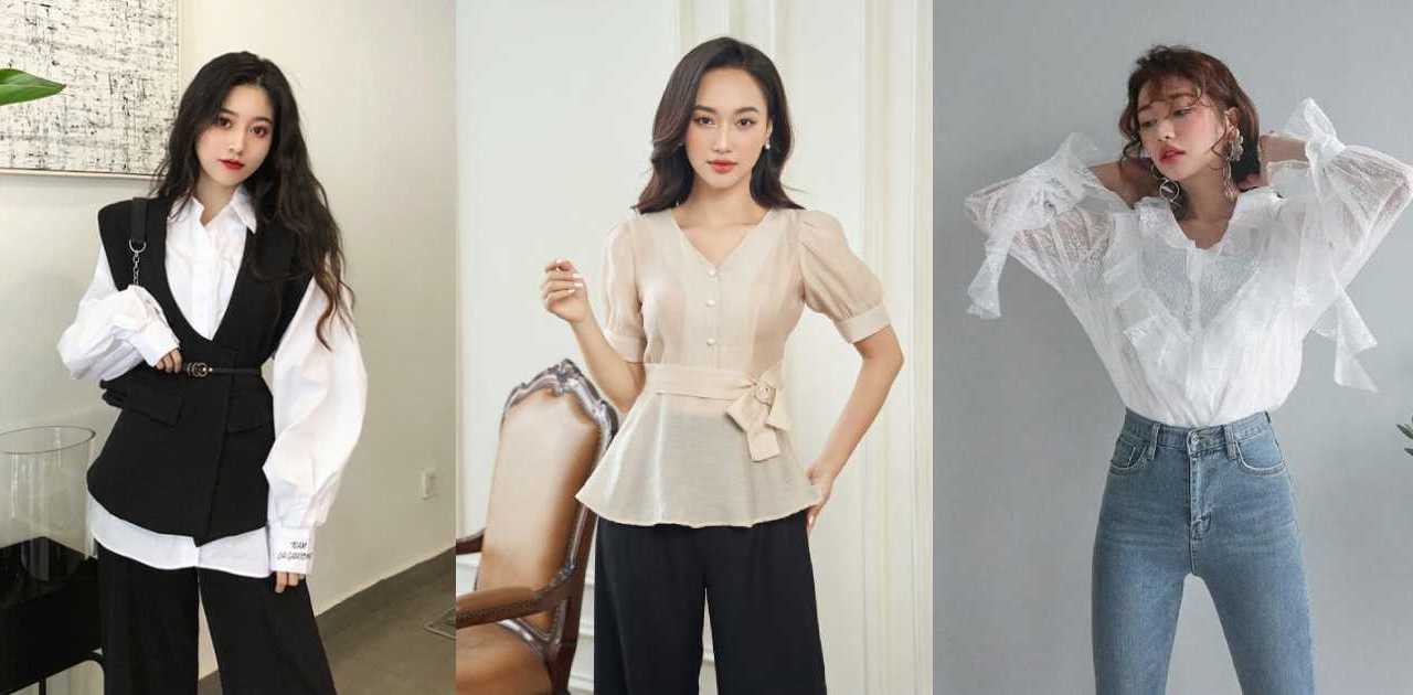 10+ Áo Kiểu Nữ Hàn Quốc Cao Cấp, Trang Phục Công Sở Cách Điệu