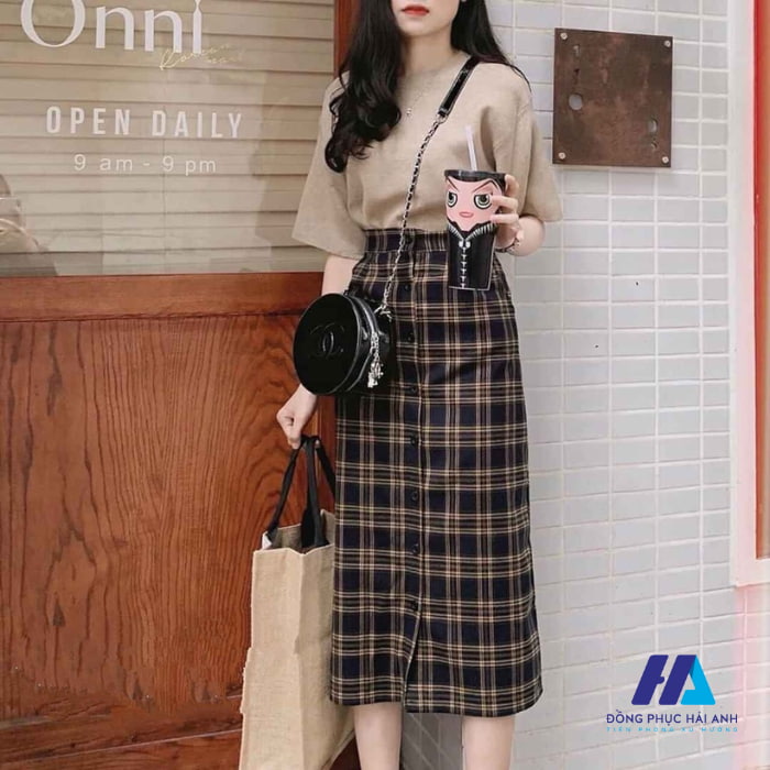 Chân váy ngắn chữ A, họa tiết caro Don't Kill My Vibe | Loli Checked Skirt  – Shop local brand Việt Nam