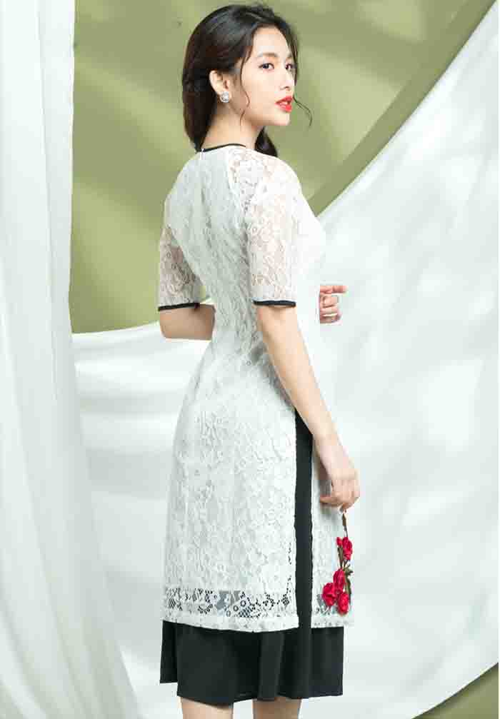 Áo dài cách tân đẹp cho nữ công sở được thiết kế bởi Thanh Nghi