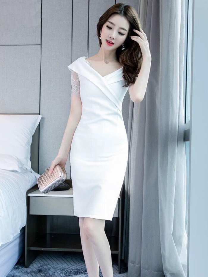Ngọt ngào trong chiếc váy ôm body phong cách Hàn Quốc
