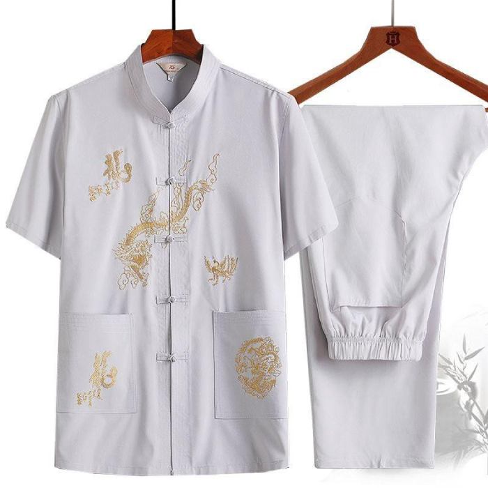 Bộ quần áo mặc nhà cho nam trung niên U50 được thiết kế theo phong cách Trung Quốc độc đáo