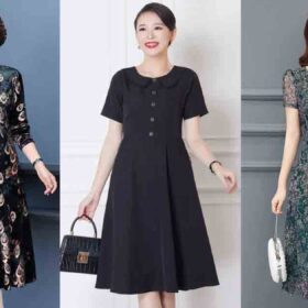 Các mẫu đầm trung niên kiểu dáng Hàn Quốc giá rẻ, được phái đẹp yêu thích