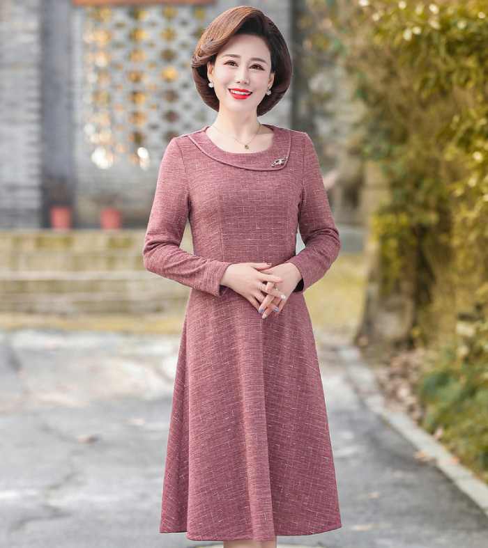 Đầm nữ trung niên phong cách Hàn Quốc JS5759