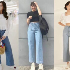 10 Cách phối quần jean ống rộng Hàn Quốc đẹp cho nam nữ