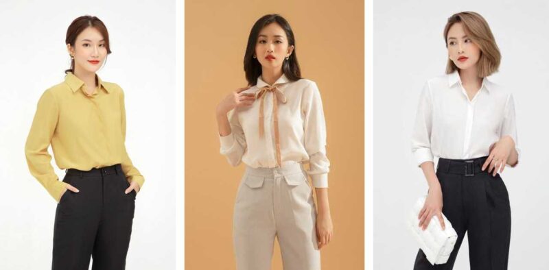 Top 10 mẫu áo sơ mi nữ cao cấp hàng hiệu phối đồ cực xinh đẹp