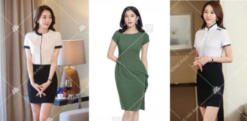 Top 8 mẫu váy đồng phục công sở đẹp, cao cấp và thanh lịch