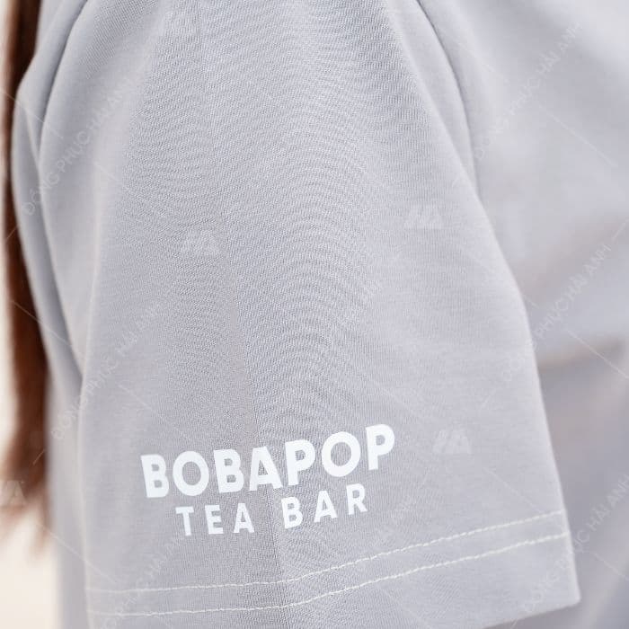 Chất liệu mẫu áo thun cổ tròn đồng phục Bobapop- Đồng phục Hải Anh