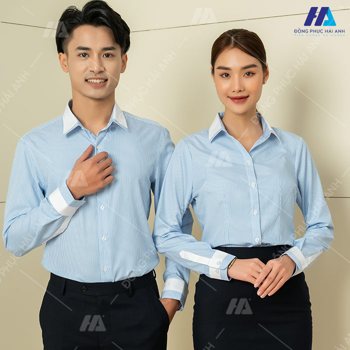 Đồng phục màu xanh trở nên phổ biến và được nhiều công ty ưa chuộng