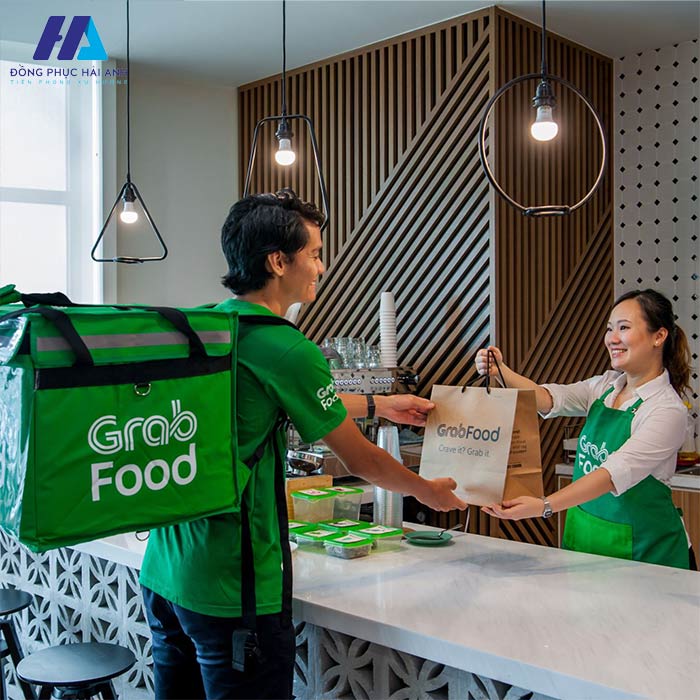 Mẫu đồng phục của nhân viên Grabfood chuyên nghiệp 