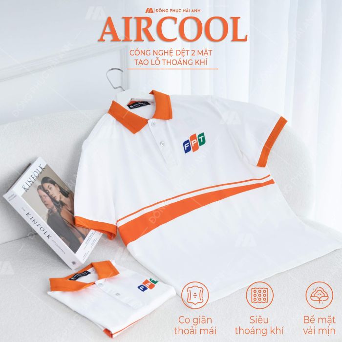 Chất liệu vải Aircool áp dụng công nghệ dệt mới Cooling- Đồng phục Hải Anh