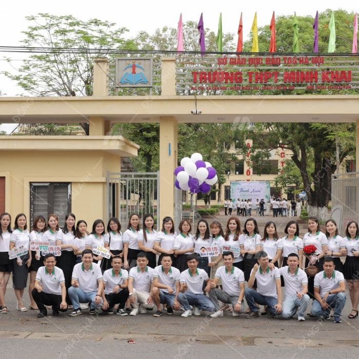 Đồng phục áo Polo họp lớp trường THPT Minh Khai- Đồng phục Hải Anh