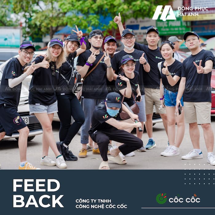 Feed back Mẫu áo thun đồng phục công ty Cốc Cốc- Đồng phục Hải Anh