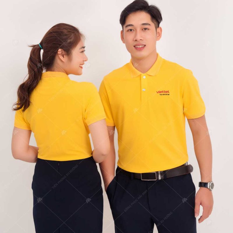 áo đồng phục màu vàng phù hợp với tất cả nhân viên trong công ty