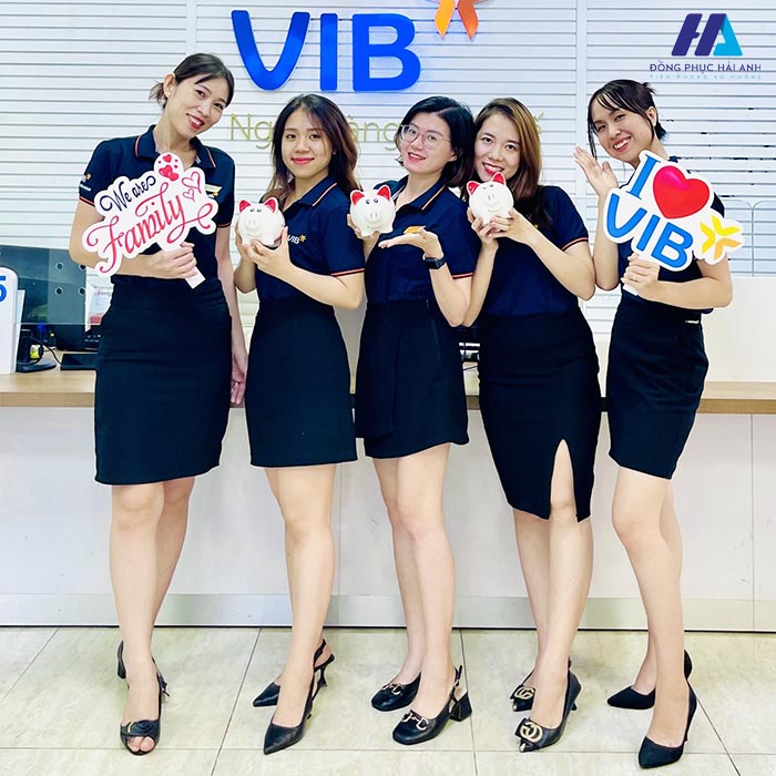 Đồng phục VIB giúp tăng độ nhận diện thương hiệu 